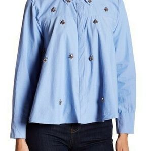 Kensie blue blouse